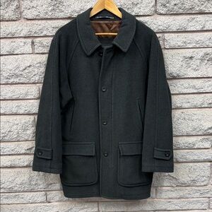 Stunning Classic Dark Green Men's Pea Coat